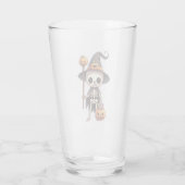 Niedliches Halloween-Skelett Glas (Rückseite)