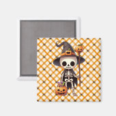 Niedliches Halloween-Skelett Magnet (Vorderseite/Rückseite)