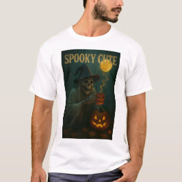Niedliches Halloween-Skelett mit Kürbiskröte und K T-Shirt