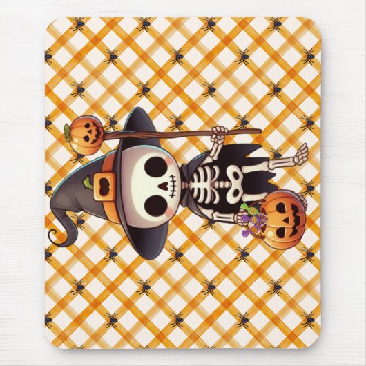 Niedliches Halloween-Skelett Mousepad (Vorne)