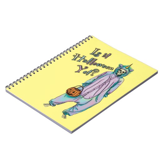 Niedliches Halloween-SkelettNotebook Notizblock (Linke Seite)