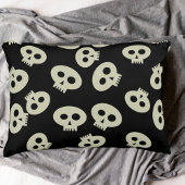 Niedliches Halloween-Skull-Muster Schwarz Zierkissen