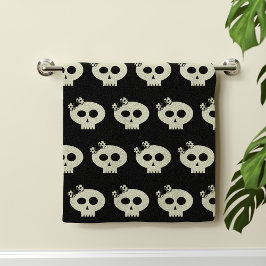 Niedliches Halloween Skull Patternhandtuch Handtuch