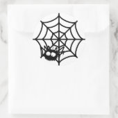 Niedliches Halloween-Spinnwebsystem Runder Aufkleber (Tasche)