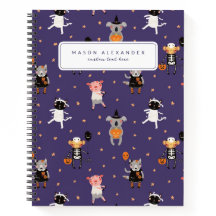 Niedliches Halloween-SpiralNotebook für Zurück in
