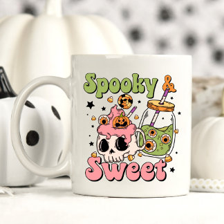 Niedliches Halloween-Spooky und süßes Sprichwort Kaffeetasse