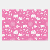 Niedliches Halloween-Streifenpapier Geschenkpapier Set (Vorderseite)