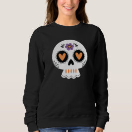 Niedliches Halloween Sugar Skull Sweatshirt