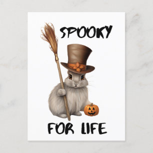 Niedliches Halloween-Themendesign Feiertagspostkarte