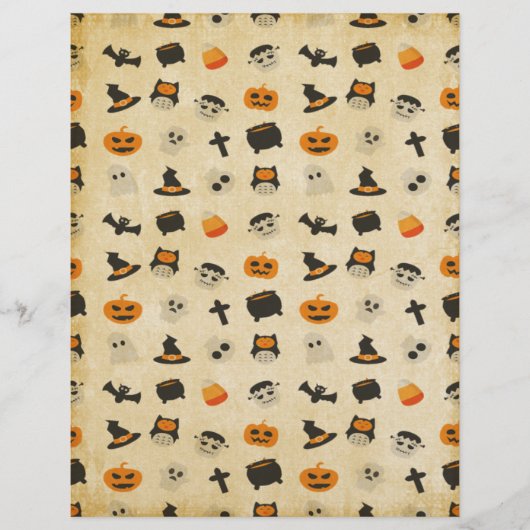 Niedliches Halloween-Themenmuster (Vorderseite)