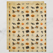 Niedliches Halloween-Themenmuster (Vorne/Hinten)