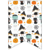 Niedliches Halloween TRICK ODER BEHANDLUNG Wimpelkette (Erste Fahne)