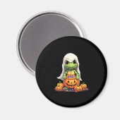 Niedliches Halloween Turtle Ghost mit Candy (1) Magnet (Vorderseite/Rückseite)