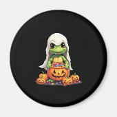 Niedliches Halloween Turtle Ghost mit Candy (1) Magnet (Vorne)