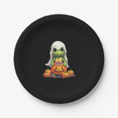 Niedliches Halloween Turtle Ghost mit Candy (1) Pappteller (Vorderseite)