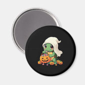 Niedliches Halloween Turtle Ghost mit Candy (3) Magnet (Vorderseite/Rückseite)