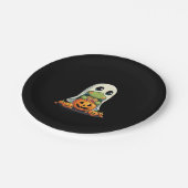 Niedliches Halloween Turtle Ghost mit Candy (5) Pappteller (Schrägansicht)