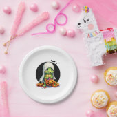 Niedliches Halloween Turtle Ghost mit Candy (7) Pappteller (Party)