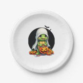 Niedliches Halloween Turtle Ghost mit Candy (7) Pappteller (Vorderseite)
