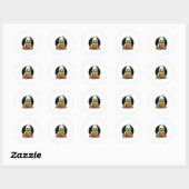Niedliches Halloween Turtle Ghost mit Candy (7) Runder Aufkleber (Blatt)