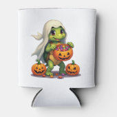 Niedliches Halloween Turtle Ghost mit Candy (8) Dosenkühler (Vorderseite)