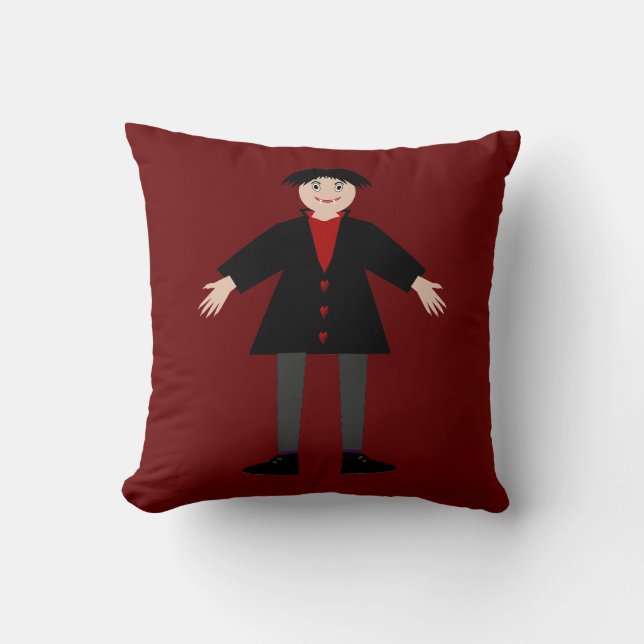 Niedliches Halloween Vampire doppelseitig Kissen (Vorderseite)