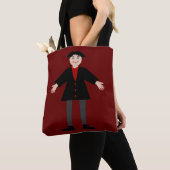 Niedliches Halloween Vampire doppelseitig Tasche (Von Nahem)