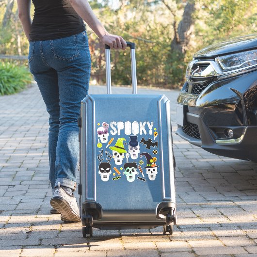 Niedliches Halloween-Varieté Aufkleber (Koffer Insitu)