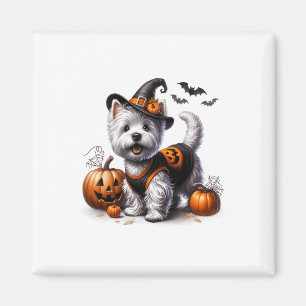 Niedliches Halloween Westie T-Shirt West Terrier D Magnet