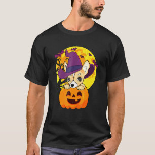Niedliches Halloween Witchy Chihuahua Halloween T-Shirt
