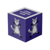 Niedliches Halloween Wolf Custom Foto Upload Würfel (Rückseite Schrägansicht)