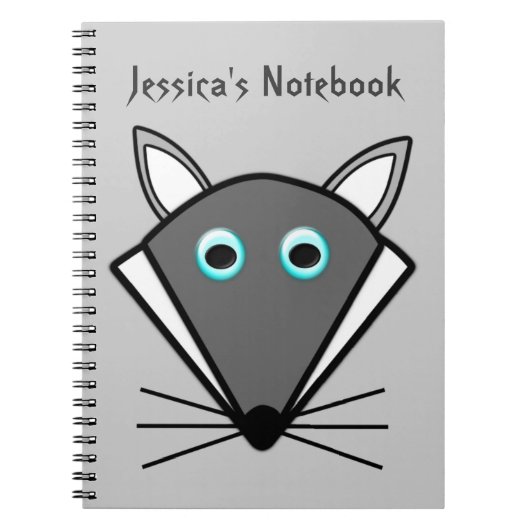 Niedliches Halloween-Wolf-Notebook Notizblock (Vorderseite)