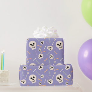 Niedliches Halloween Wrapping Paper mit Skull und  Geschenkpapier