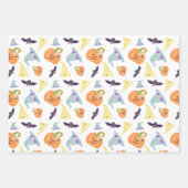 Niedliches Halloween-Wrapping-Papier Geschenkpapier Set (Vorderseite)