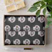 Niedliches Halloween-Zuckerkulturmuster Seidenpapier (Geschenk)