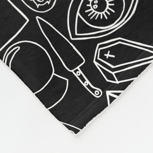 Niedliches Halloweenblanken Fleecedecke (Ecke)