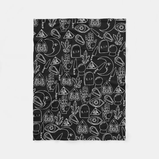 Niedliches Halloweenblanken Fleecedecke (Vorderseite)