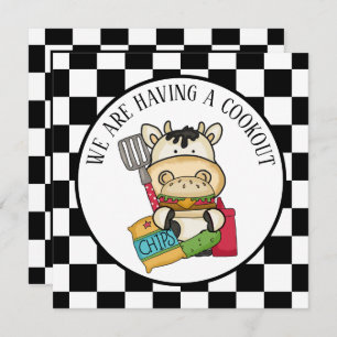 niedliches Hamburger-Kuchen-Party Einladung