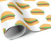 Niedliches Hamburger Muster Geschenkpapier (Rolleneckpunkt)