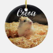 Niedliches Hamstergeschenk für Hamsterliebhaber Keramik Ornament (Hinten)