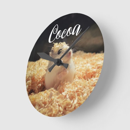 Niedliches Hamstergeschenk für Hamsterliebhaber Runde Wanduhr (Winkel)
