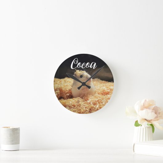 Niedliches Hamstergeschenk für Hamsterliebhaber Runde Wanduhr (Zuhause)