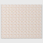 Niedliches Hamstergesicht und Saatmuster Geburtsta Geschenkpapier (Flach)