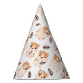 Niedliches Hamstergesicht und Saatmuster Geburtsta Partyhütchen (Rechts)