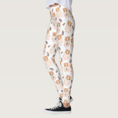 Niedliches Hamstergesicht und Saatmuster Leggings (Links)
