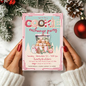 Niedliches Hand gezeichnetes Weihnachtskochtausch Einladung