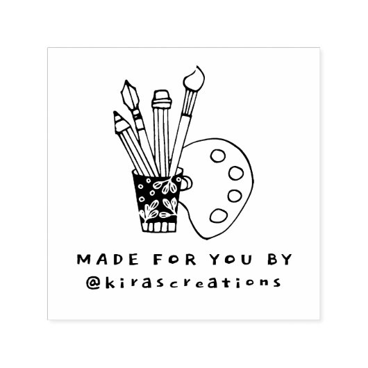 Niedliches handgefertigtes Kunsthandwerk oder Logo Permastempel (Design)