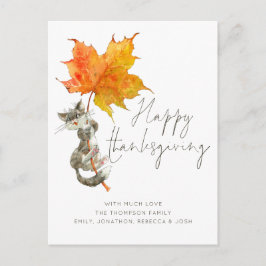 Niedliches handgeschriebenes Script-Happy Thanksgi Postkarte