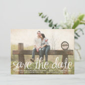 Niedliches handgeschriebenes Skript Ankündigung Da (Stehend Vorderseite)