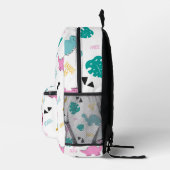 Niedliches handgezeichnet Dinosaurier-Muster Perso Bedruckter Rucksack (Rechts)